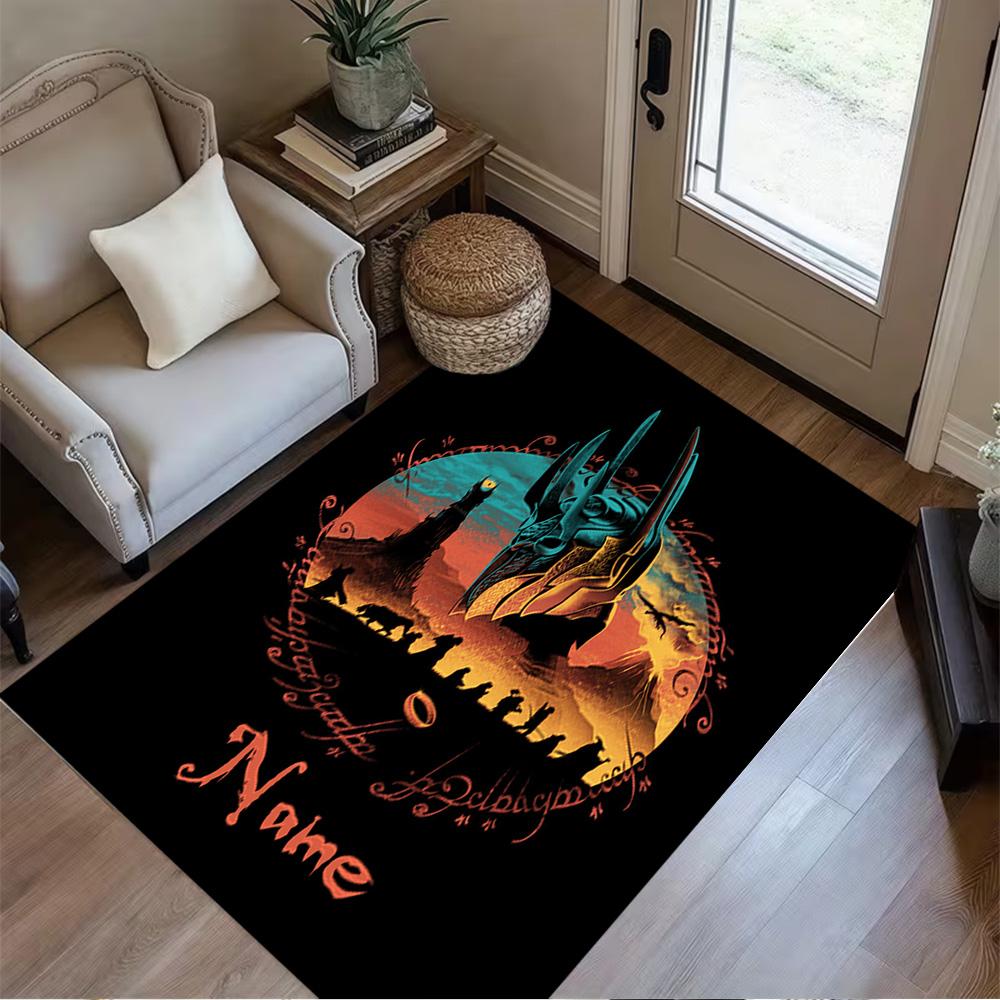 Lord Rings: Shadows Personalized Name Carpet Perfect for Decorate room Entryway Game Room Foyer Antislip Carpet Office home decor
