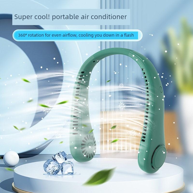 Hanging Neck Fan, Electric, Children'S-Specific, Summer Portable, Ultra-Quiet, Headphone-Style, for Boys and Girls, Popular Online