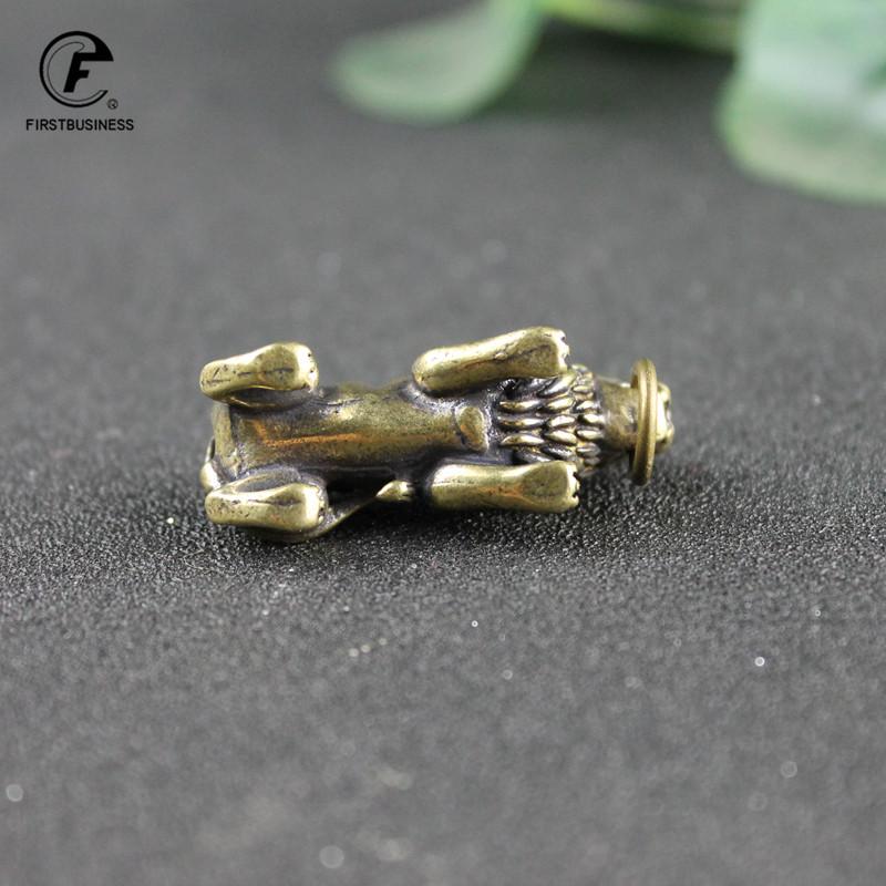 Retro Copper Lion Figurines Miniature Desktop Decoration Ornament Brass The King of Grassland Animal Statue Home Decor Accessory
