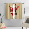 2pcs,2D Plane Printing Window Curtain Cute Santa Claus1 Versatile 100% Polyester (without Rod) Home Decor for Living Room &