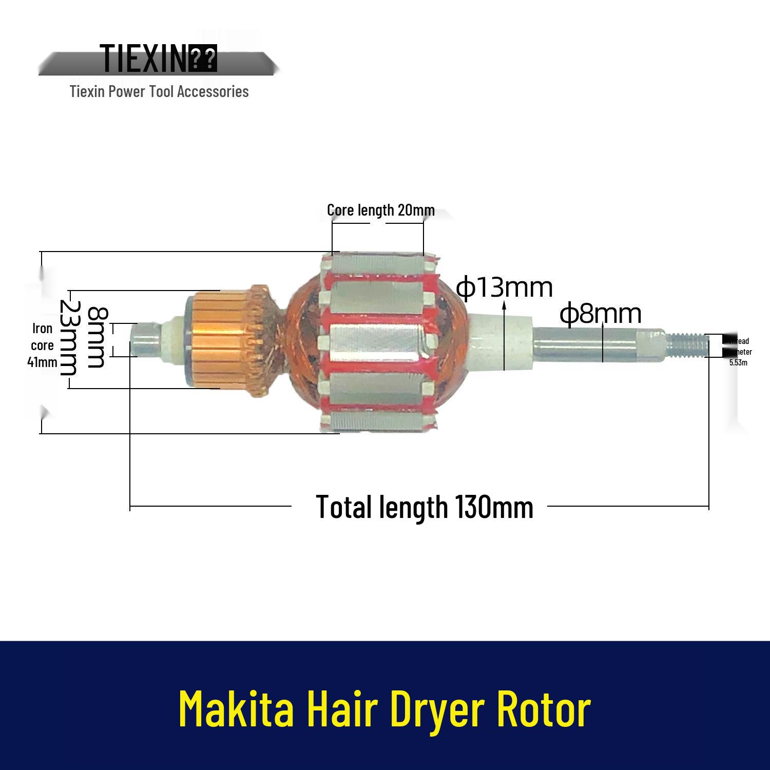 

High-Speed Hair Dryer Accessories with Makita Rotor Motor