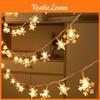Stars Snowflakes Outdoor Solar Led String Lights For Camping And Night Market Events