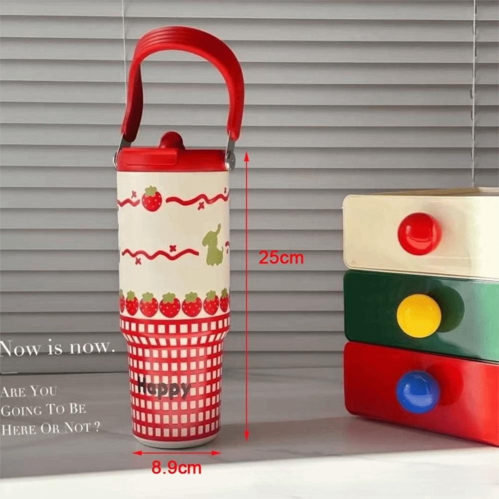 900ml Insulated Cup Stainless Steel Insulation Or Cooling Thermal Water Bottle with Lifting Hand High-Capacity Vacuum Flask