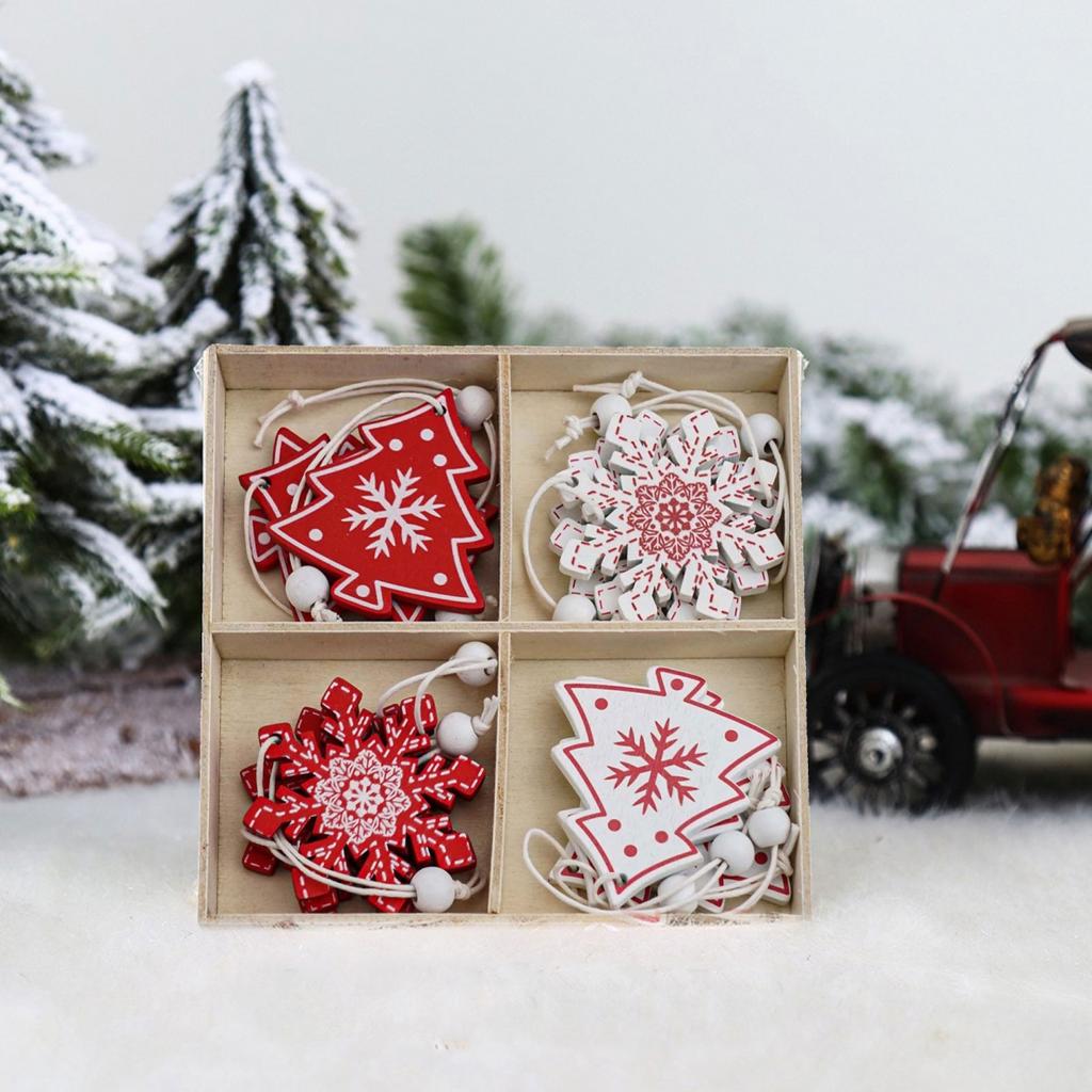 Weihnachtsbaumschmuck Rot und Weiß Weihnachtsbaumschmuck