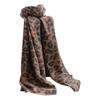 Autumn New Leopard Print Scarf for Women High End  Soft  Warm and Fashionable Commuting Imitation Cashmere Tassel Scarf for Women
