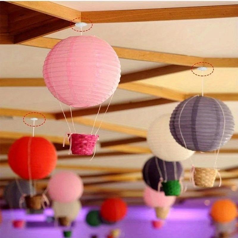 50 Piece Mini Transparent Ceiling Hooks - Easy To Install, Self-Adhesive and Traceless for DIY Decorations, Parties, Christmas