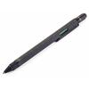 TROIKA Centi Multi-Function Pen with Ruler, Level, and Black/Gold Finish, 1 Count