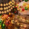 Colorful Led String Lights For Christmas Featuring Santa Snowman And Reindeer Designs