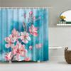 Plant Series Shower Curtain Bathroom Waterproof Polyester Shower Curtain Flower Print Curtains for Bathroom Shower With Hooks