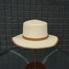French Cream Beige Woven Flat Top Top Hat Women'S Summer Sun Protection Sunshade Holiday Beach Small Fresh Wide Brim Straw Hat