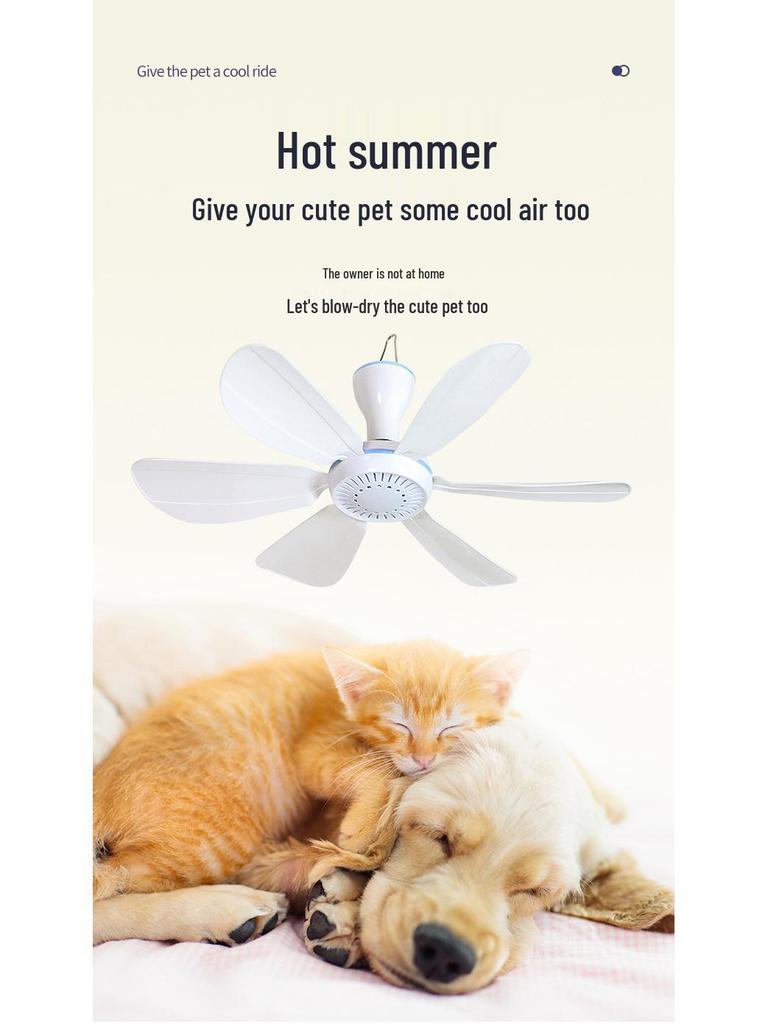 Silent Breeze Hanging Mini Ceiling Fan with Mosquito Net for Dorms and Beds