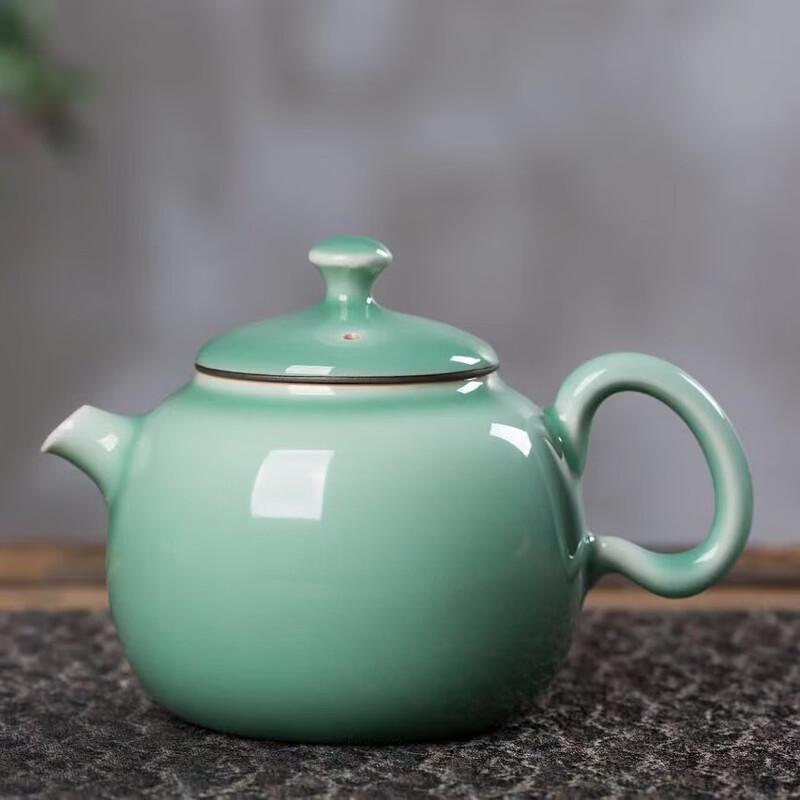 Yi Hu De Elegant Celadon Green Ten-Piece Tea Set