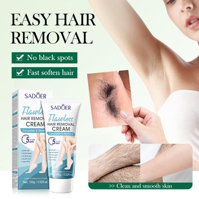 SADOER Smooth Gentle Cremă pentru îndepărtarea părului la subrat Cremă pentru îndepărtarea părului botanică VE