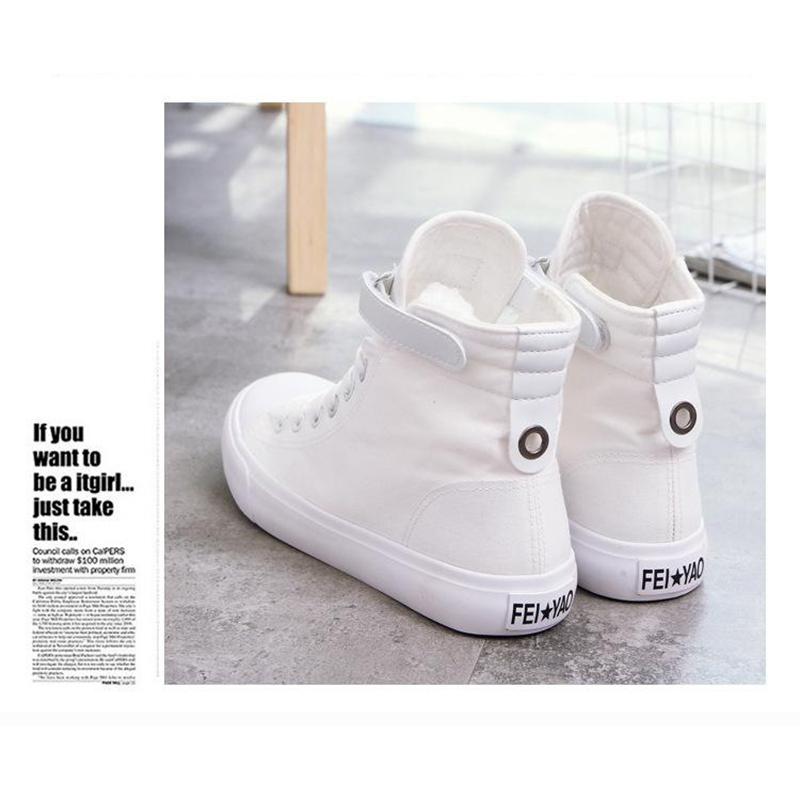 Customized Printed High Top Canvas Shoes Korean Version Of Student Fashion Casual Shoes , Couple Printed Canvas Shoes