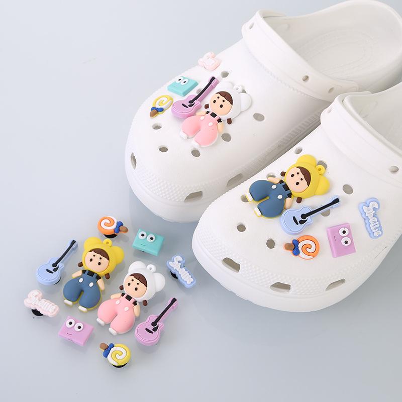 Cute Cartoon 3D Flower Shoe Buckle Accessories - Detachable Decoration for Hole Shoes
