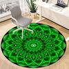 1pc Green Mandala Pattern Chair Carpet for Office Non-Slip, Machine Washable Rug for Office - Holiday DecorMachine Made yy251029110