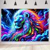 Colorful Sparkling Animals and Scenery Backdrop Coconut Tree Starry Sky Universe Banner living Room Decoration Photography Prop