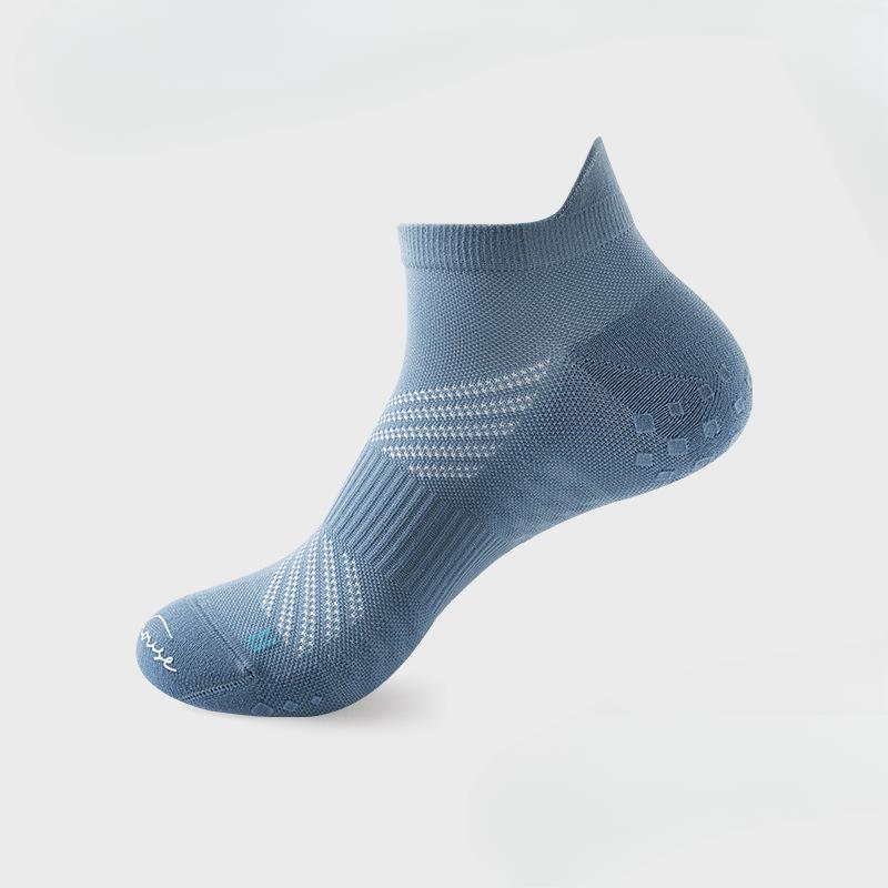 

Мужские весенне-летние легкие дышащие быстросохнущие нескользящие носки-следки для бега 1 pair синий