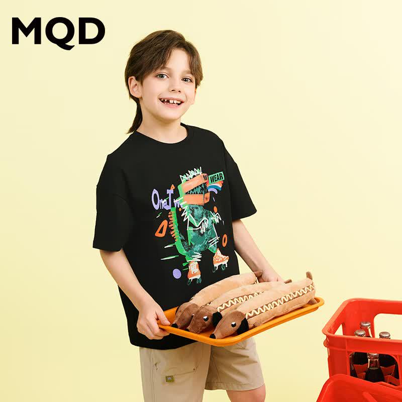 MQD Boys  Summer Trendy Cool Academy Style Lightweight Printed T-Shirt 120