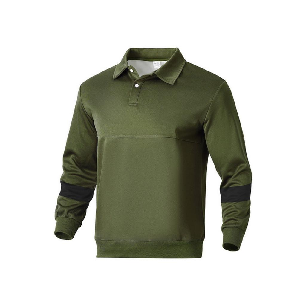 Men's ,color Casual And Trendy Lapel Color,blocked High,weight Loose Long,sleeved Top