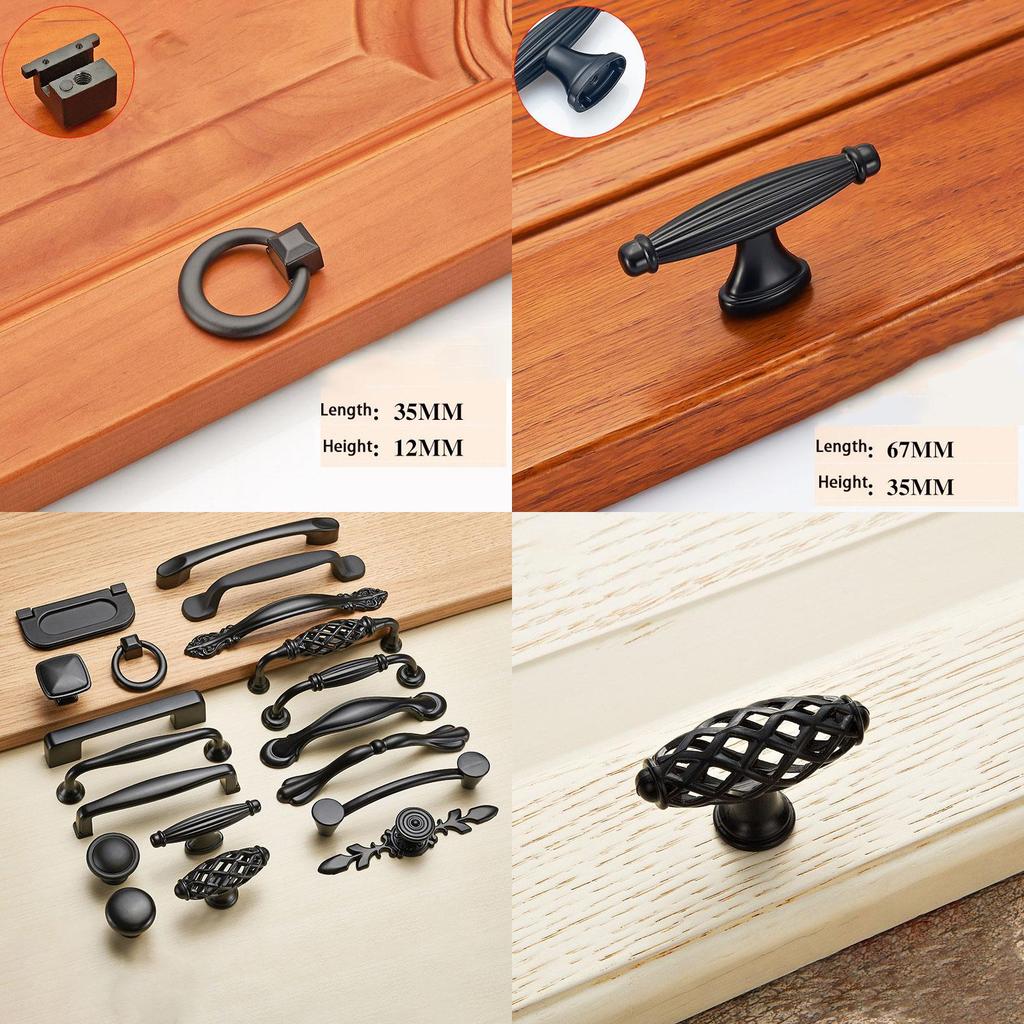 High-quality Zinc Alloy Matte Black Nickel Kitchen Cabinet Handle For Versatile Use