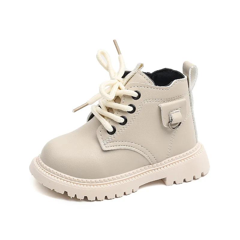 Мальчики Девочки Короткие Ботинки с Металлической Отделкой Детские Ботильоны Мягкая — фото 6