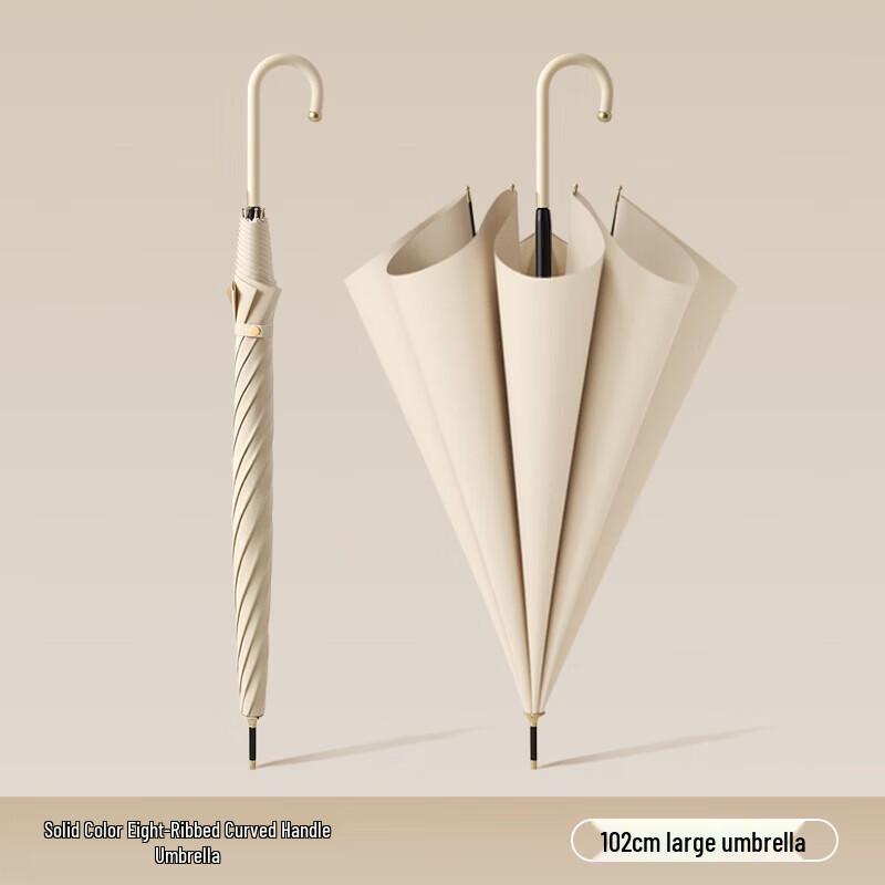 Meidu Elegant Long Handle Semi-Automatic Umbrella