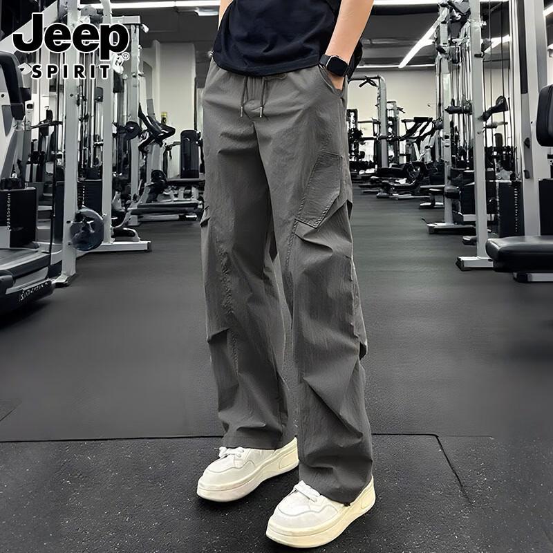 JEEP SPIRIT Men s Outdoor Quick-Dry Straight-Leg Cargo Pants XL