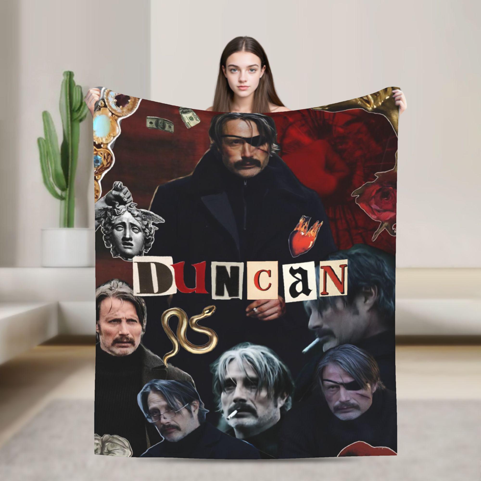 Плед Мадса Миккельсена Фланелевый плед для пикника Теплый мягкий для спальни Качественное покрывало на кровать Подарок 30x40in