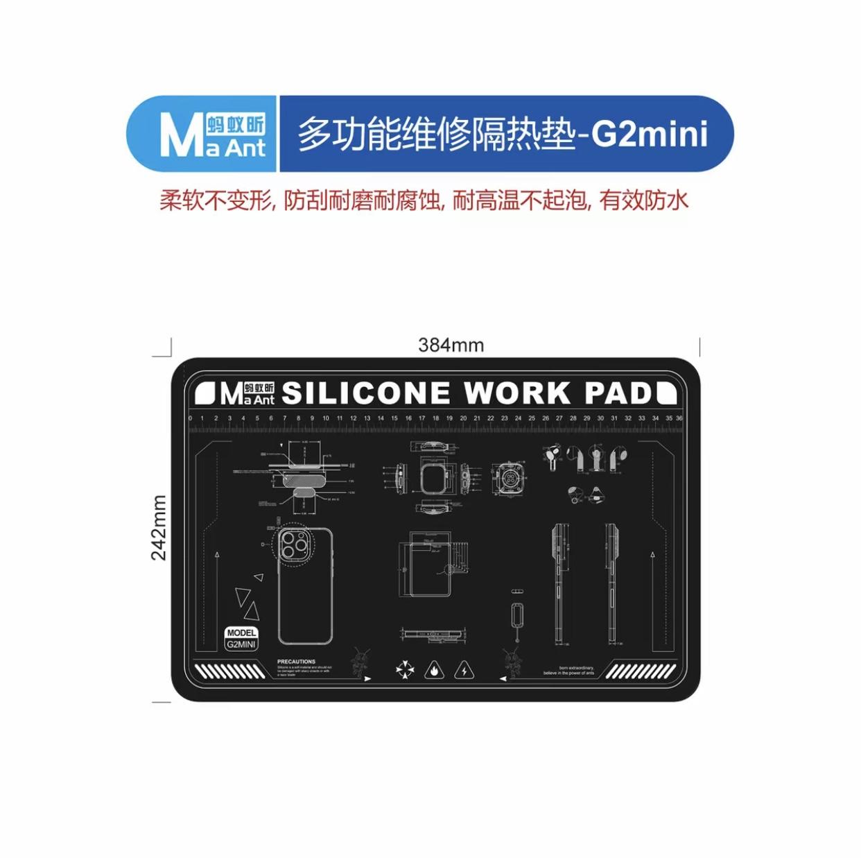 MaAnt Repair Heat Insulation Mat, Heat-Resistant, Stain-Resistant, Insulating Work Mat, 27-inch Large Size Silicone Mat льняной