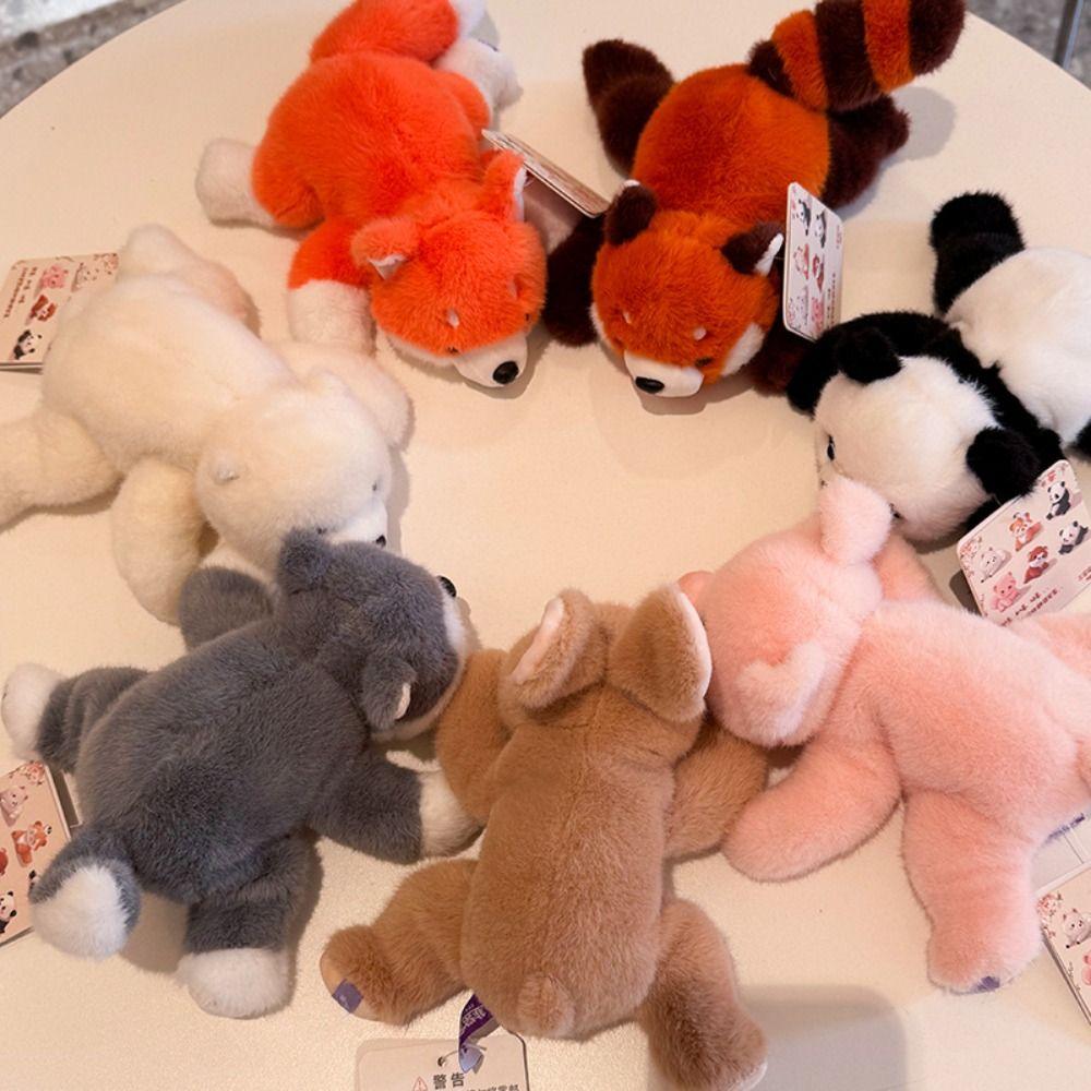 Sloth Husky Raccoon Bear Plush Pig Panda Stuffed Animal Doll Lovely Plush Lying Animal  Kids Toy