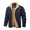 Men Autumnwinter Retro Plush Jacket Thickened Windproof Loose Comfortable Warm Fashionable Street Style Casual Work Jacket