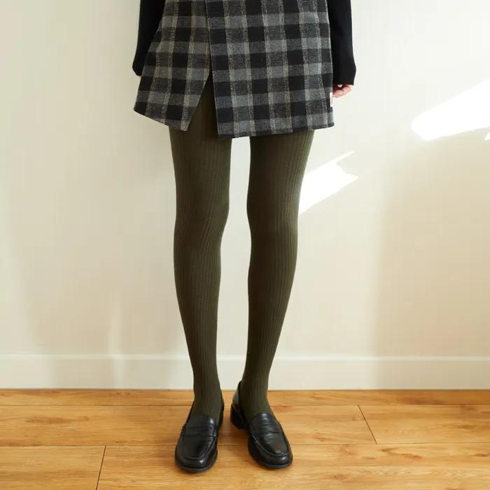 Ben Ribbed Cotton Tights (5 colors)