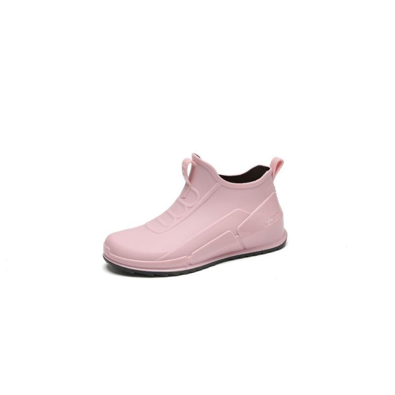 Fashion women's rain shoes comfortable and non-slip women's rain boots lightweight low-top women's rubber shoes flat water shoes
