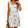 Women's fashionable printed casual sleeveless dress, machine washable, comfortable and versatile