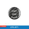 Carbon Fiber Engine Start Ignition Button Cover Sticker for BMW E70 E71 F25 F26 F01 F20 F21 F30 F10 Interior Trim