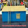 Bausatz Architektonisches Modell Sandtisch Ländliches Gebiet Wohnhaus Bungalow Landdorf Diorama Maßstabsmodellbausatz 1/35 1/32