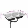 VidaXL Évier de cuisine à double lavabo argenté 800x500x155 mm inox 147234