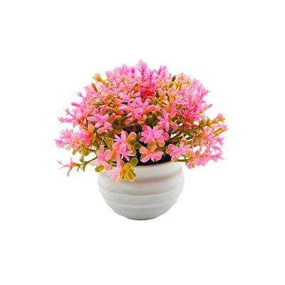 Artificial Plant Pot Ornamental Photo Props Plastic Fake Grass Plants Potted Ornaments For Home Table Hotel Garden Decoration