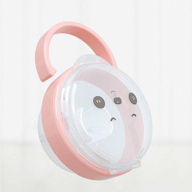 

Зажим для соски с изображением панды и прозрачный контейнер для хранения, 2 стиля box розовый