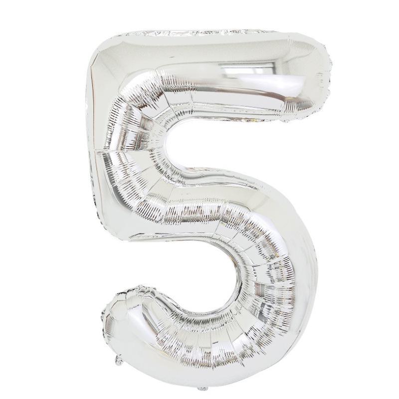 32-Inch Gradient Color Aluminum Foil Number Balloons - US Version