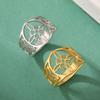 LIKGREAT Witch Knot Ring for Women Men Stainless Steel Wiccan Celtic Knots Witchcraft Good Luck Protection Amulet Jewelry Gift