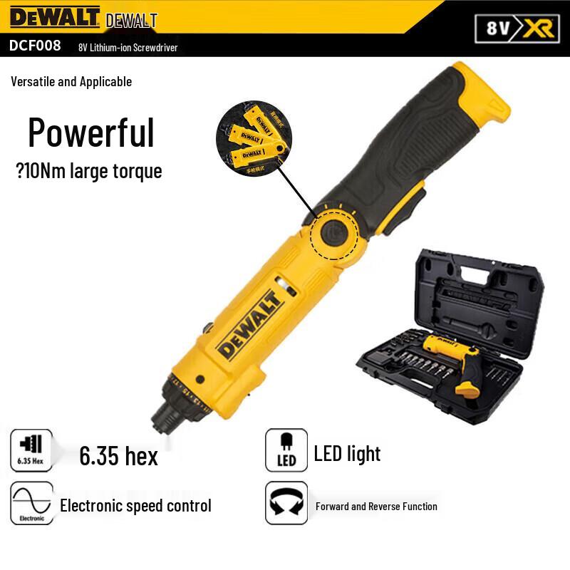 Avvitatore a batteria DeWalt 8V spina CN (adattatore incluso)