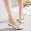 Spring Woman Flats Shoes Ballets Metal Buckle Bow Ladies Ballerina Dress Pointed Toe Slip on Loafers OL Office Casual Sapatos