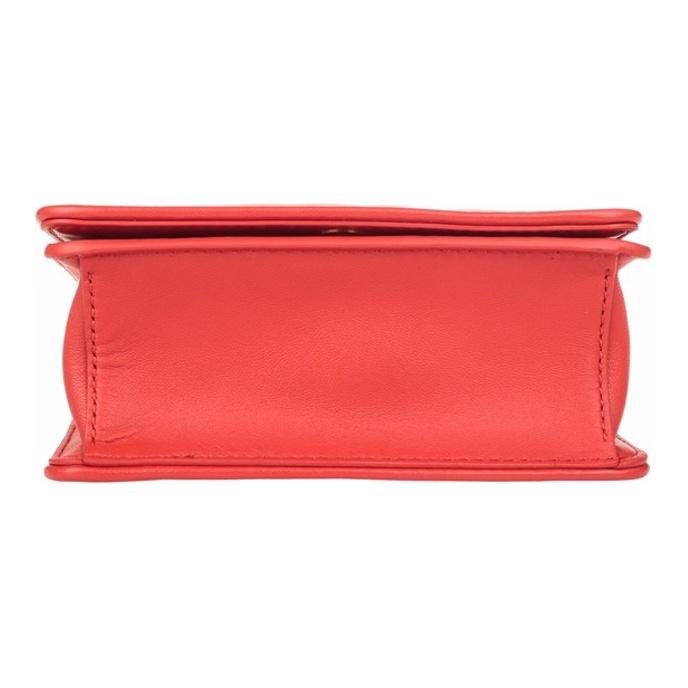 Tory Burch Alexa Chain Solid Color Twill Mini Lambskin Shoulder Bag Women shoulder bag Orange 50646-642