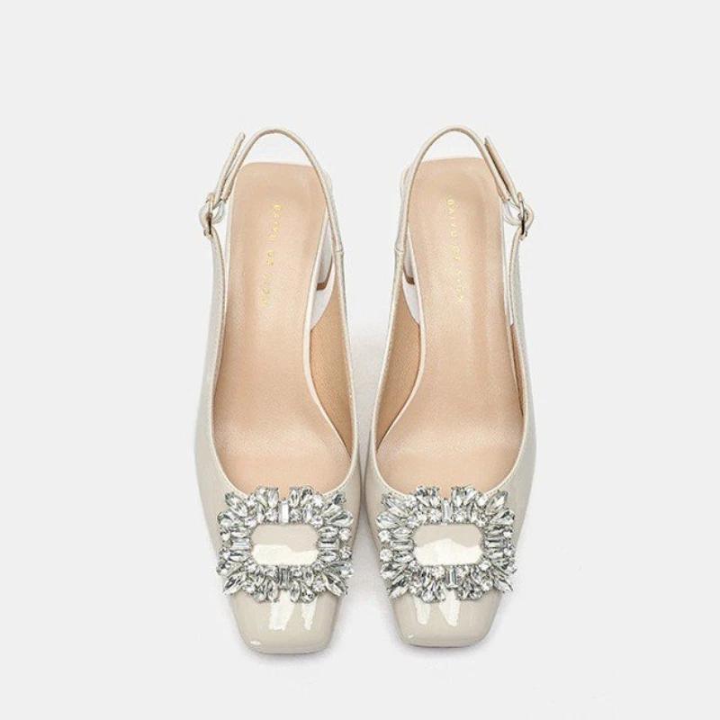 Léto Neformální Móda Hranatá špička Silný podpatek Dámské sandály Nové Sexy Elegantní Banket Pohodlná špička Vysoké podpatky NE:518