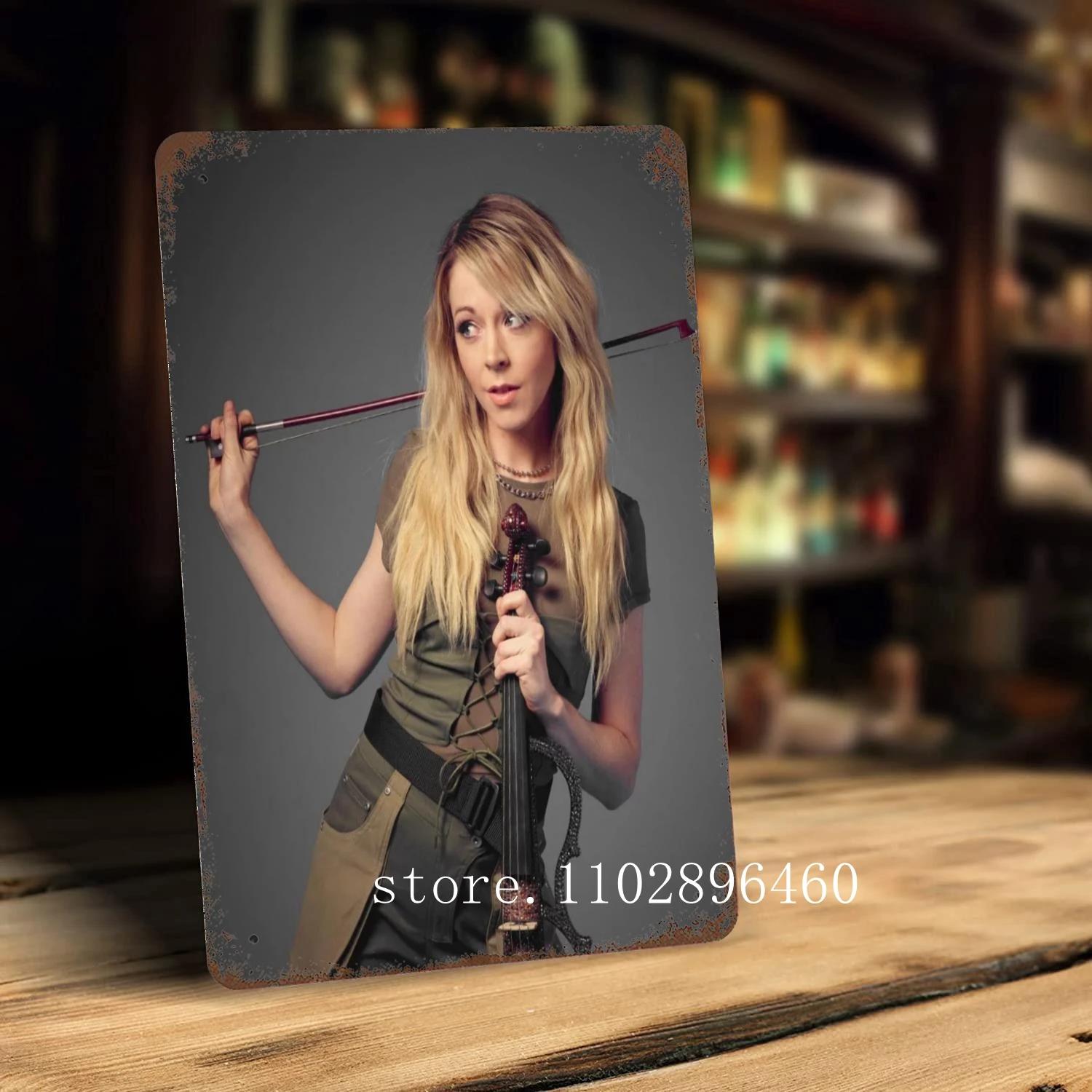 

lindsey stirling Metal Plaques & Signs wall decor Vintage Tin Signs Captain Metal Poster Decor for Bar Pub Club Wall Decoration 20x30cm（7.8x11.8inch）