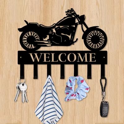 1 pezzo, Appendi Chiavi in Metallo da Parete per Moto, Gancio Multi-Uso per Vestiti Borsa Chiavi, Gancio Decorativo da Parete per Soggiorno