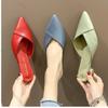 Elegant Pointed Slippers Women Low Heels Summer Shoes Candy Colors Slides Sandals Female Party Footwears