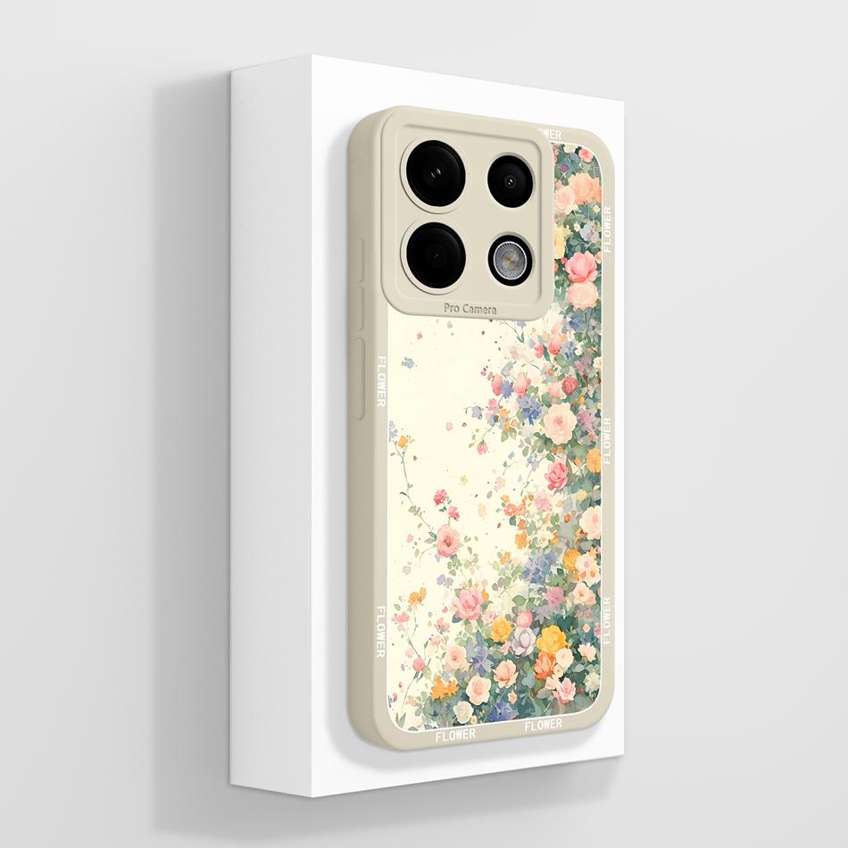 Case For POCO X6 Pro Various Style Candy Phone Cover For POCO X 6 Soft Liquid Silicone Camera Protection Shockproof Back Covers